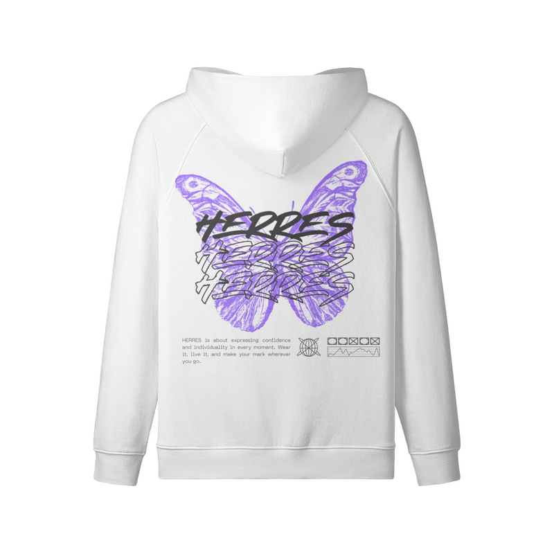 ZIP HOODIE  PURPLE BUTTERFLY